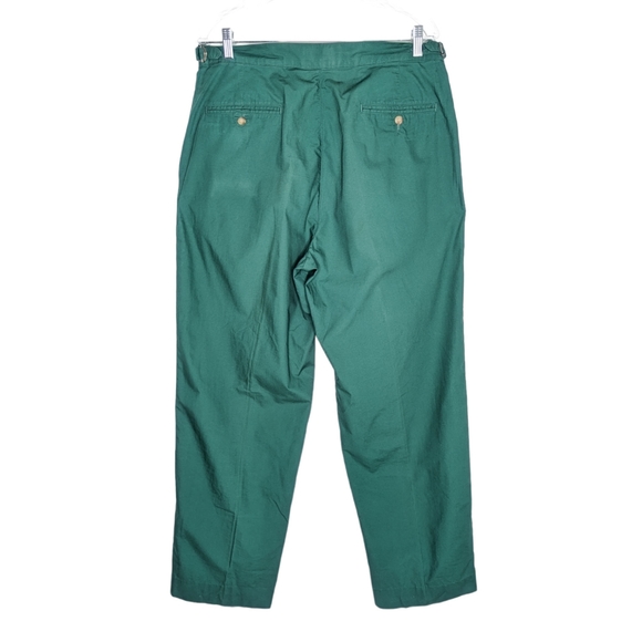 Vintage Polo Ralph Lauren Men's Green Lightweight Cotton Chino Pants 34x34 - Picture 3 of 9